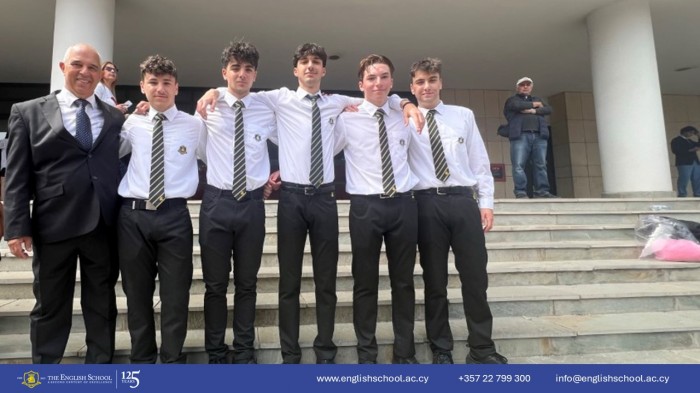 The English School Parade Team Shines at the 25th March Festivities.